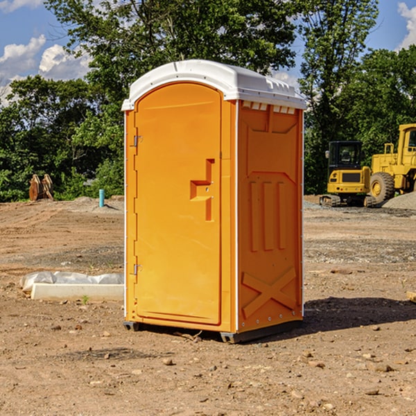 how often are the portable restrooms cleaned and serviced during a rental period in Sun City